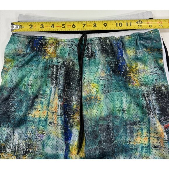 John Elliot Mens Game Shorts Size XS Mesh Basketball Lined Abstract Paint Design - Picture 14 of 15